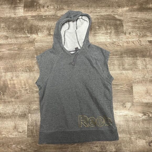 Reebok Grey Sleeveless Hoodie Size Small - Picture 1 of 4